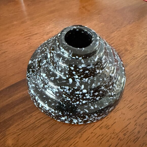NOS Speckle Glaze Candle Holder By Crowning Touch Contemporary Design Hallmark - Picture 8 of 10
